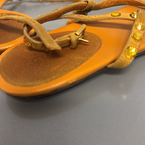 Gucci Crystal Leather Sandals - Picture 7 of 11